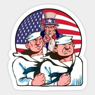 Patriotic american marines Sticker